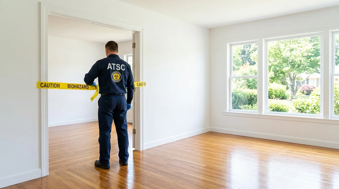 Certified biohazard cleanup crew performing Decomposition Cleanup in Green Valley